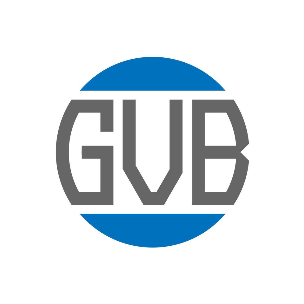 gvb-Brief-Logo-Design auf weißem Hintergrund. gvb kreative Initialen Kreis Logo-Konzept. gvb Briefgestaltung. vektor