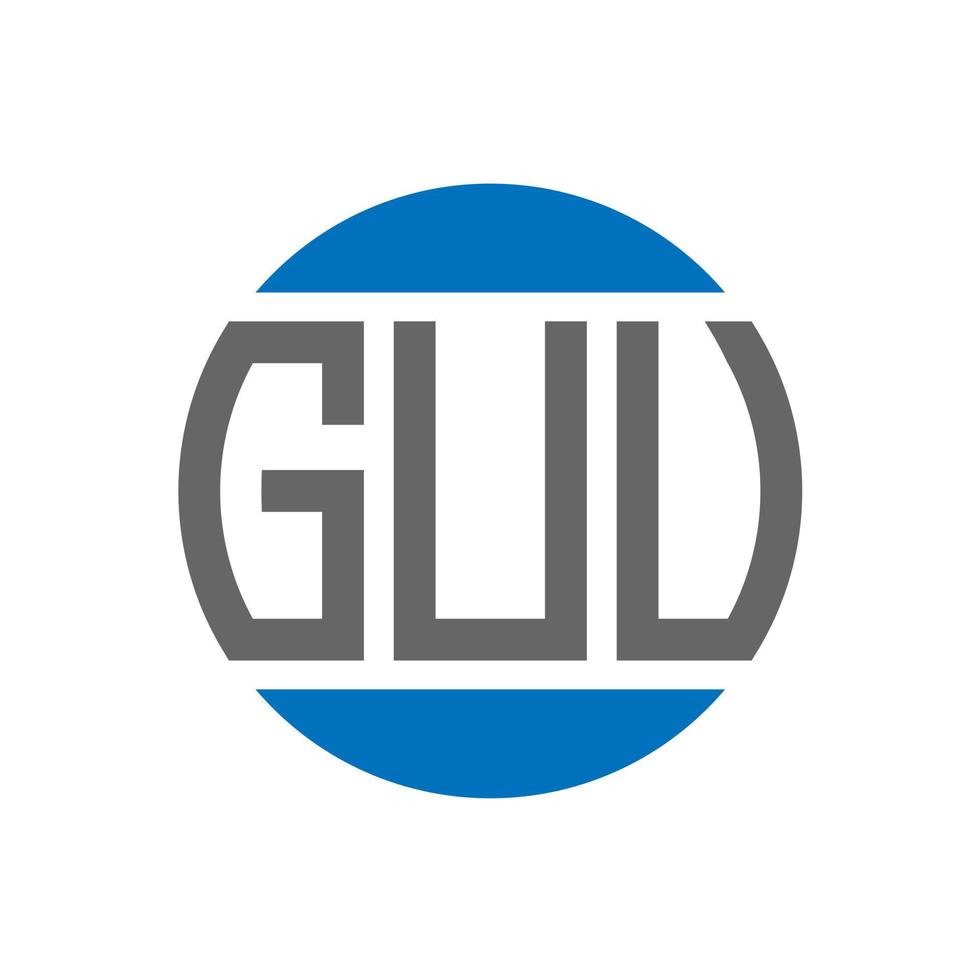 Guu-Brief-Logo-Design auf weißem Hintergrund. guu kreative initialen kreis logokonzept. Guu-Buchstaben-Design. vektor