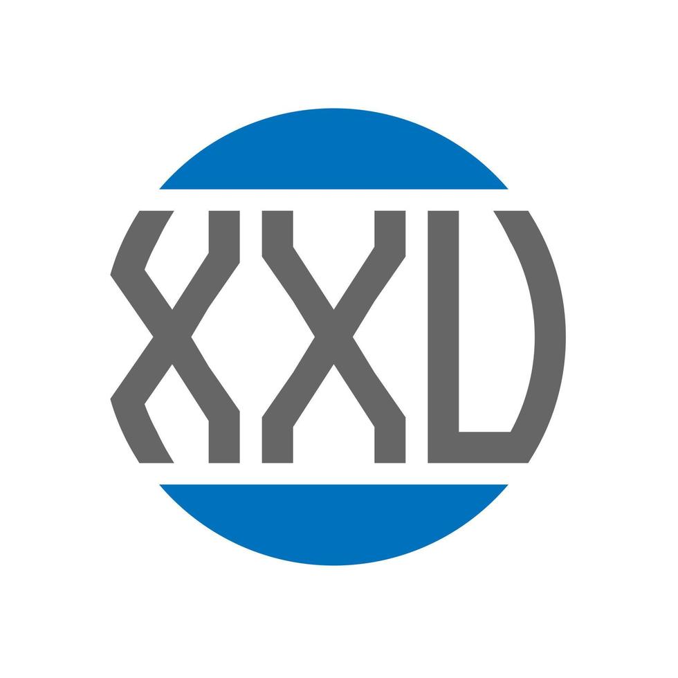 xxu-Brief-Logo-Design auf weißem Hintergrund. xxu kreative Initialen Kreis Logo-Konzept. xxu Briefgestaltung. vektor