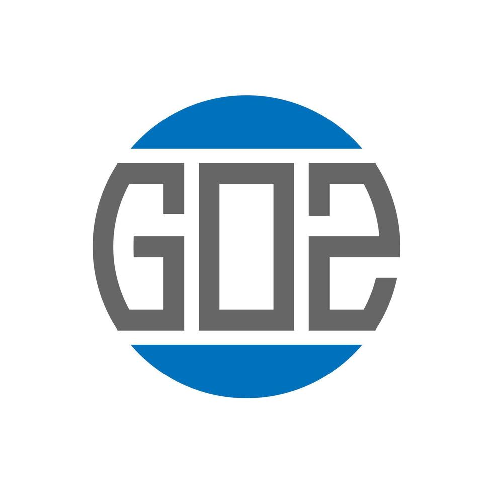 goz brev logotyp design på vit bakgrund. goz kreativ initialer cirkel logotyp begrepp. goz brev design. vektor