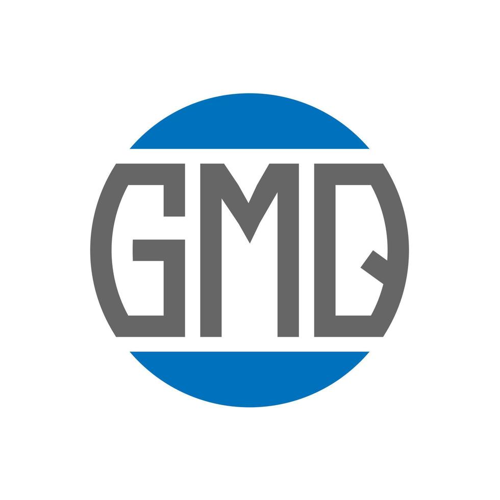 gmq-Brief-Logo-Design auf weißem Hintergrund. gmq kreative Initialen Kreis-Logo-Konzept. gmq Briefgestaltung. vektor