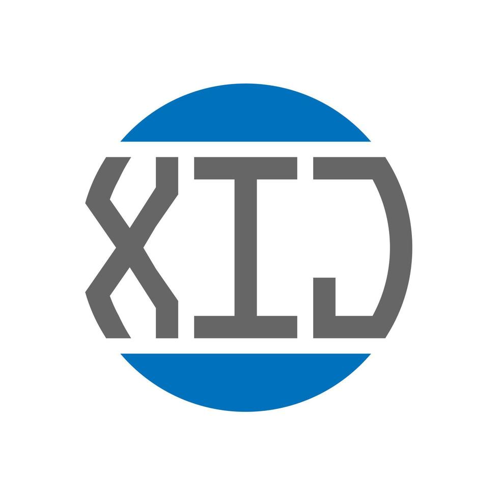 xij brev logotyp design på vit bakgrund. xij kreativ initialer cirkel logotyp begrepp. xij brev design. vektor