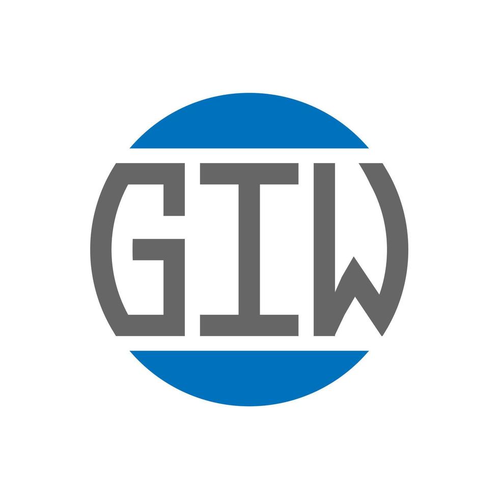 giw-Buchstaben-Logo-Design auf weißem Hintergrund. giw kreative initialen kreis logokonzept. giw Briefgestaltung. vektor