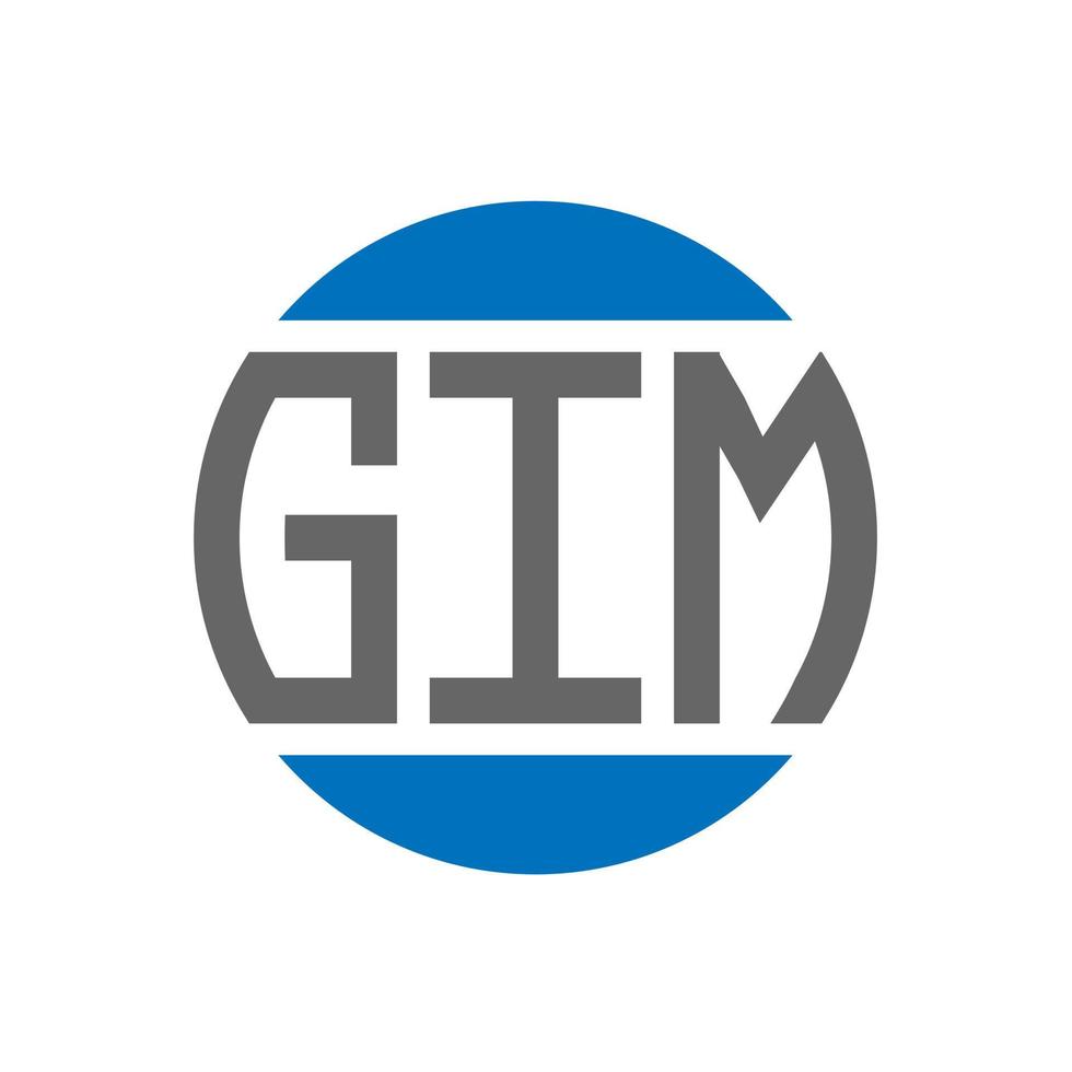 gim brev logotyp design på vit bakgrund. gim kreativ initialer cirkel logotyp begrepp. gim brev design. vektor