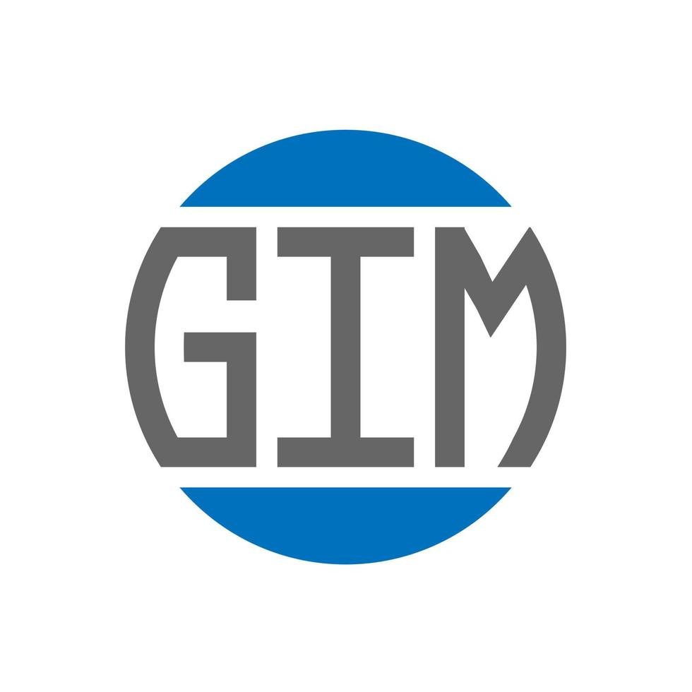 Gim-Brief-Logo-Design auf weißem Hintergrund. gim kreative initialen kreis logo-konzept. Gim-Briefdesign. vektor