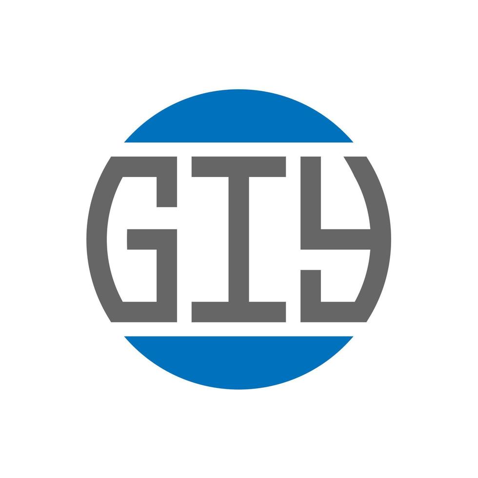 giy-Buchstaben-Logo-Design auf weißem Hintergrund. giy kreative Initialen Kreis Logo-Konzept. giy Briefgestaltung. vektor