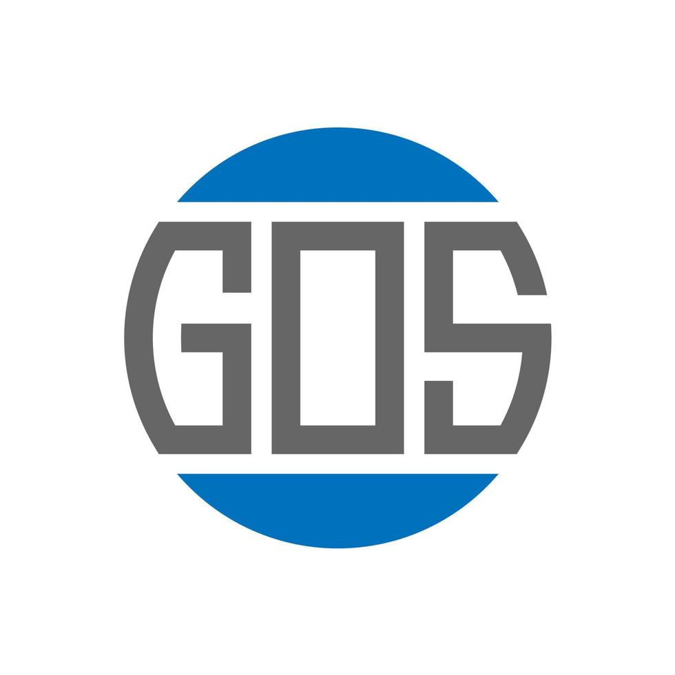 gos-Brief-Logo-Design auf weißem Hintergrund. geht kreatives Initialen-Kreis-Logo-Konzept. geht Briefgestaltung. vektor