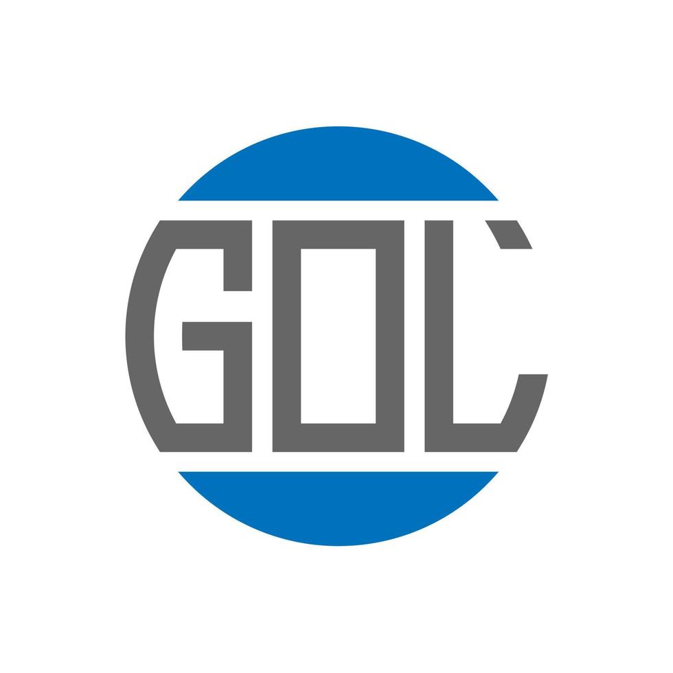 gol brev logotyp design på vit bakgrund. gol kreativ initialer cirkel logotyp begrepp. gol brev design. vektor