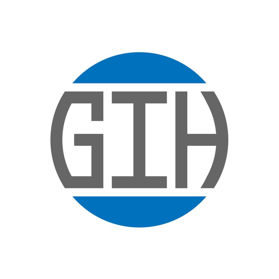 gih brev logotyp design på vit bakgrund. gih kreativ initialer cirkel logotyp begrepp. gih brev design. vektor