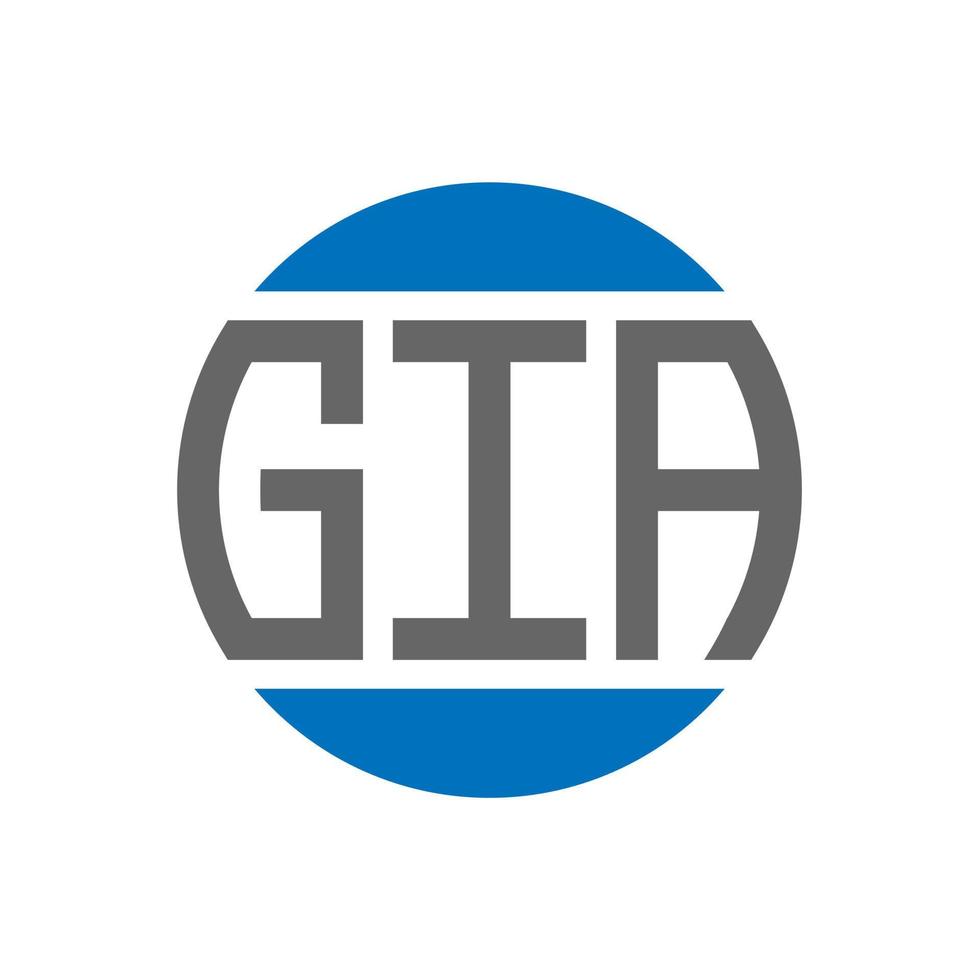 gia brev logotyp design på vit bakgrund. gia kreativ initialer cirkel logotyp begrepp. gia brev design. vektor