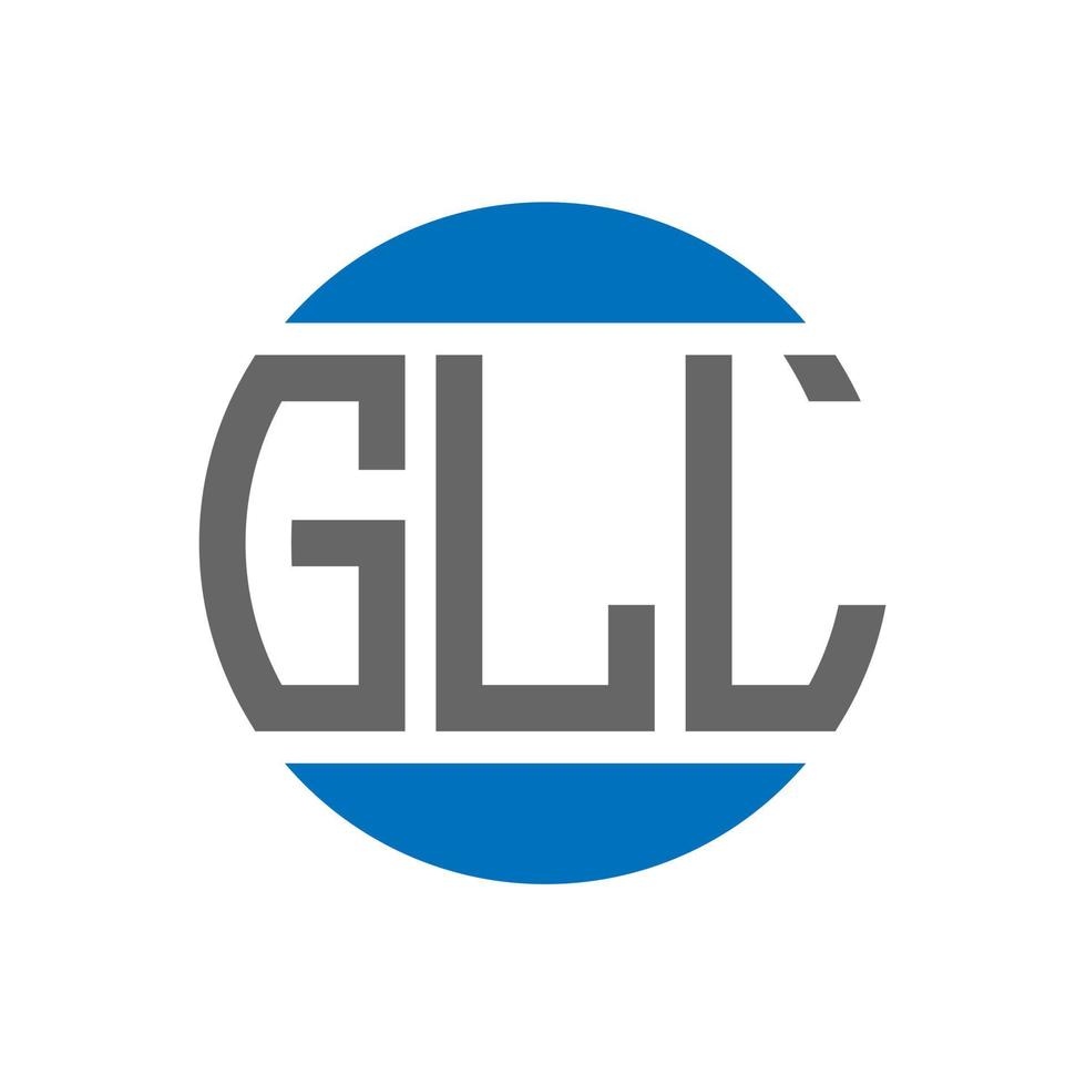 gl-Brief-Logo-Design auf weißem Hintergrund. Gll kreative Initialen Kreis Logo-Konzept. gl Briefgestaltung. vektor