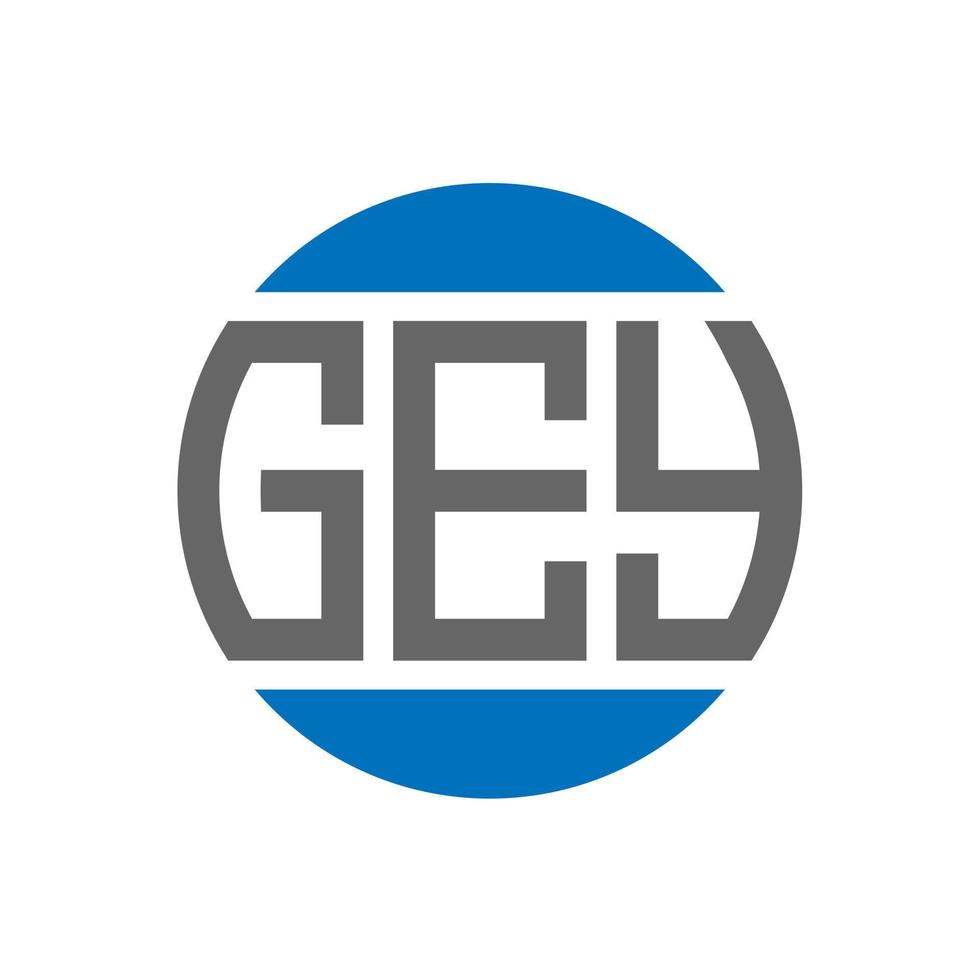 Gey-Buchstaben-Logo-Design auf weißem Hintergrund. gey kreative Initialen Kreis-Logo-Konzept. gey Briefgestaltung. vektor