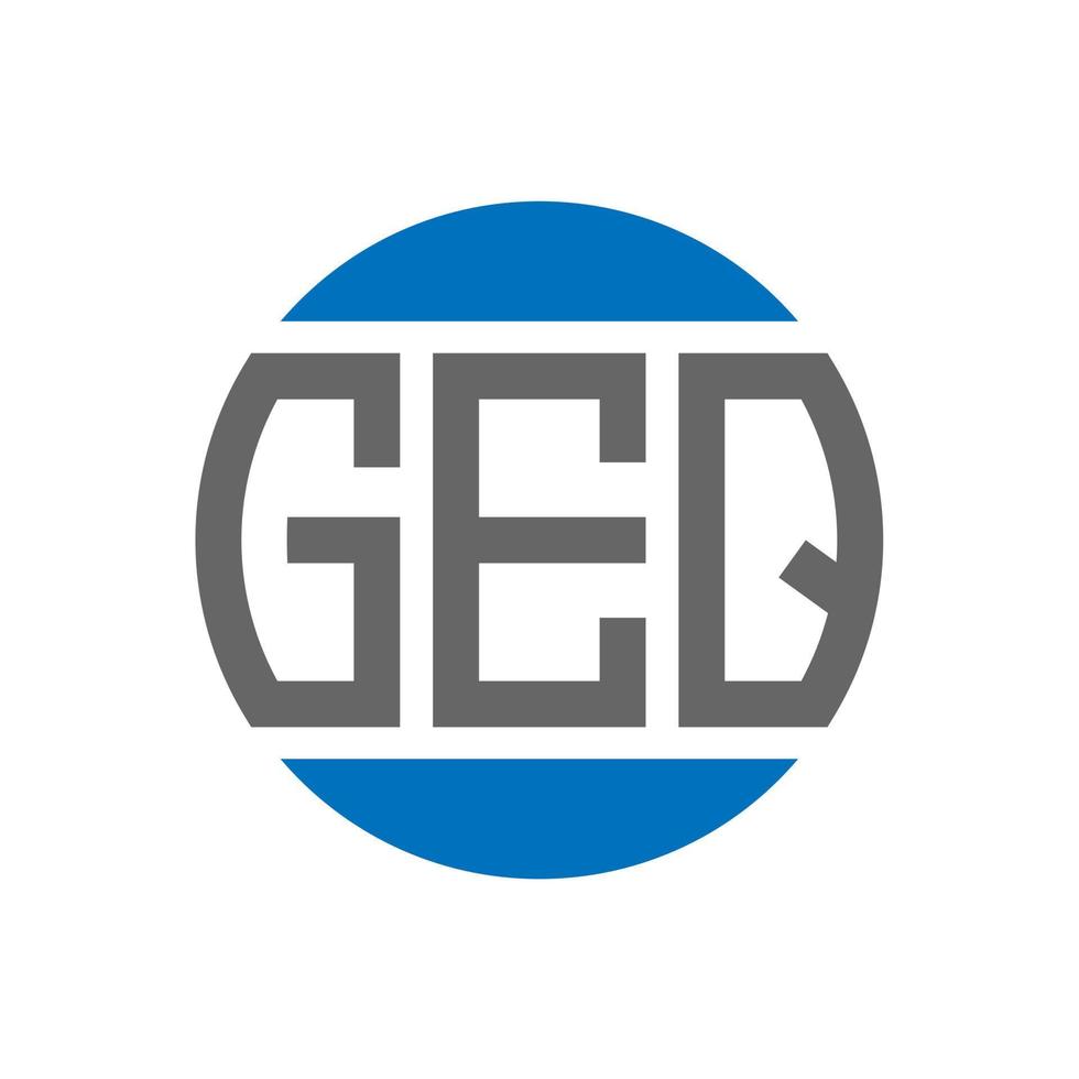 geq-Buchstaben-Logo-Design auf weißem Hintergrund. geq kreative Initialen Kreis Logo-Konzept. geq Briefgestaltung. vektor