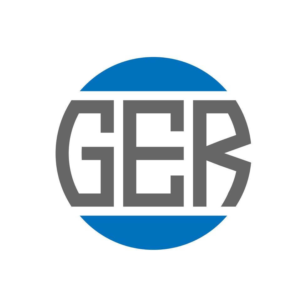 ger-Brief-Logo-Design auf weißem Hintergrund. ger kreative initialen kreis logokonzept. Ger-Brief-Design. vektor