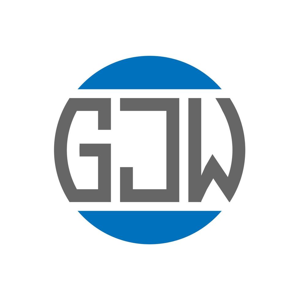 gjw-Buchstaben-Logo-Design auf weißem Hintergrund. gjw creative initials circle logo-konzept. gjw Briefgestaltung. vektor