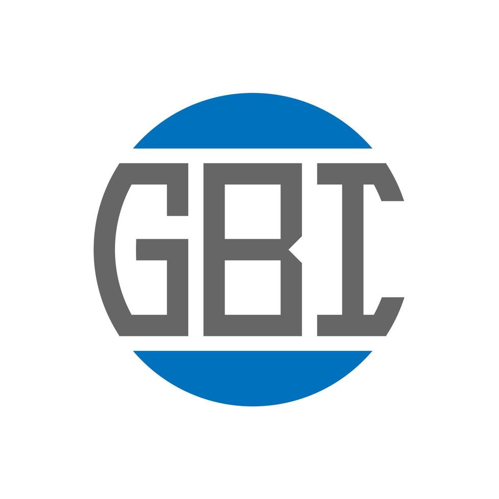 GBI-Brief-Logo-Design auf weißem Hintergrund. gbi creative initials circle logo-konzept. gbi Briefgestaltung. vektor