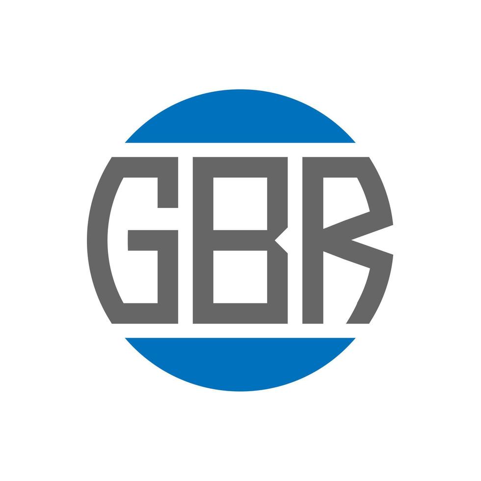 gbr-Brief-Logo-Design auf weißem Hintergrund. gbr kreative initialen kreis logokonzept. gbr Briefgestaltung. vektor