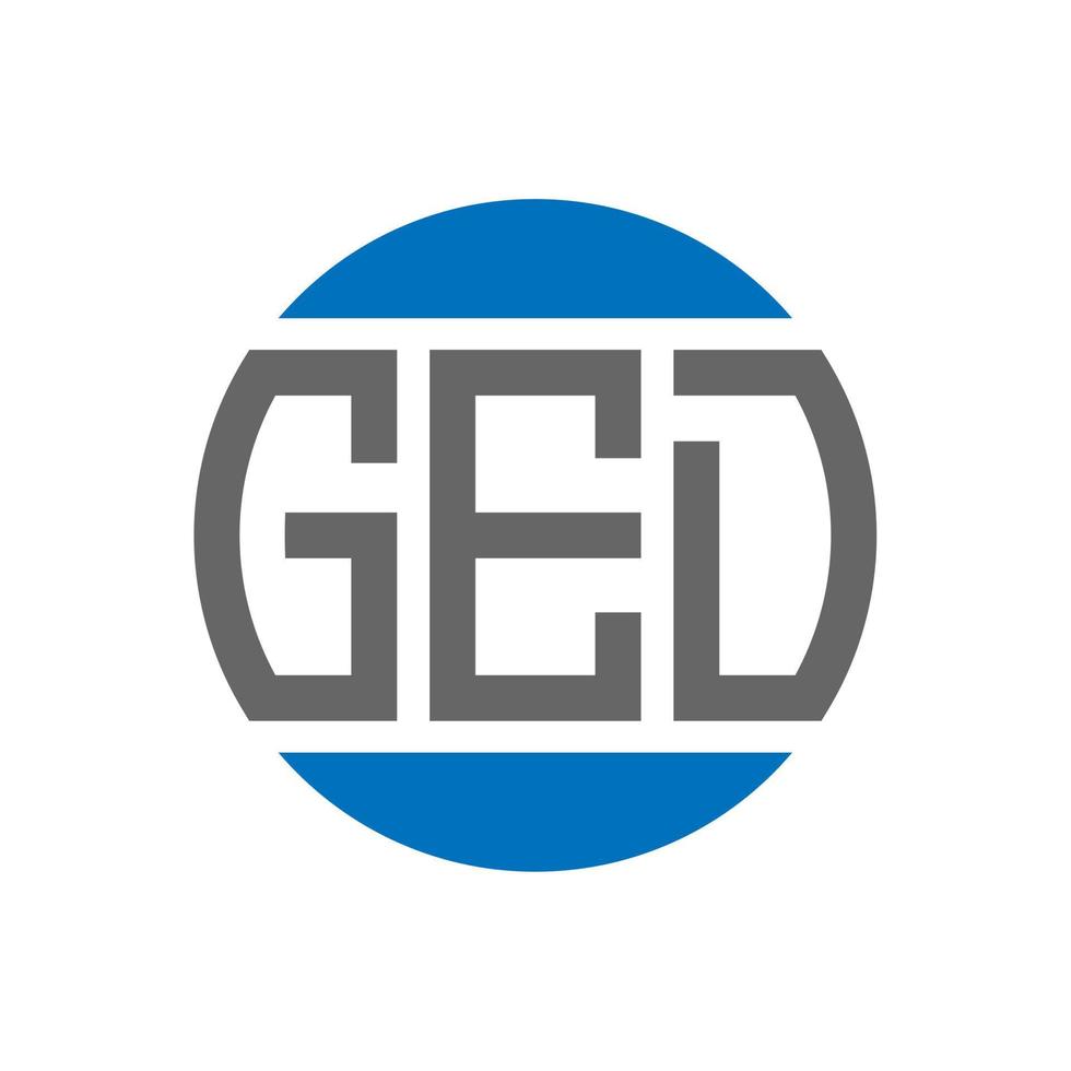 Ged-Buchstaben-Logo-Design auf weißem Hintergrund. ged kreative Initialen Kreis Logo-Konzept. ged-Brief-Design. vektor