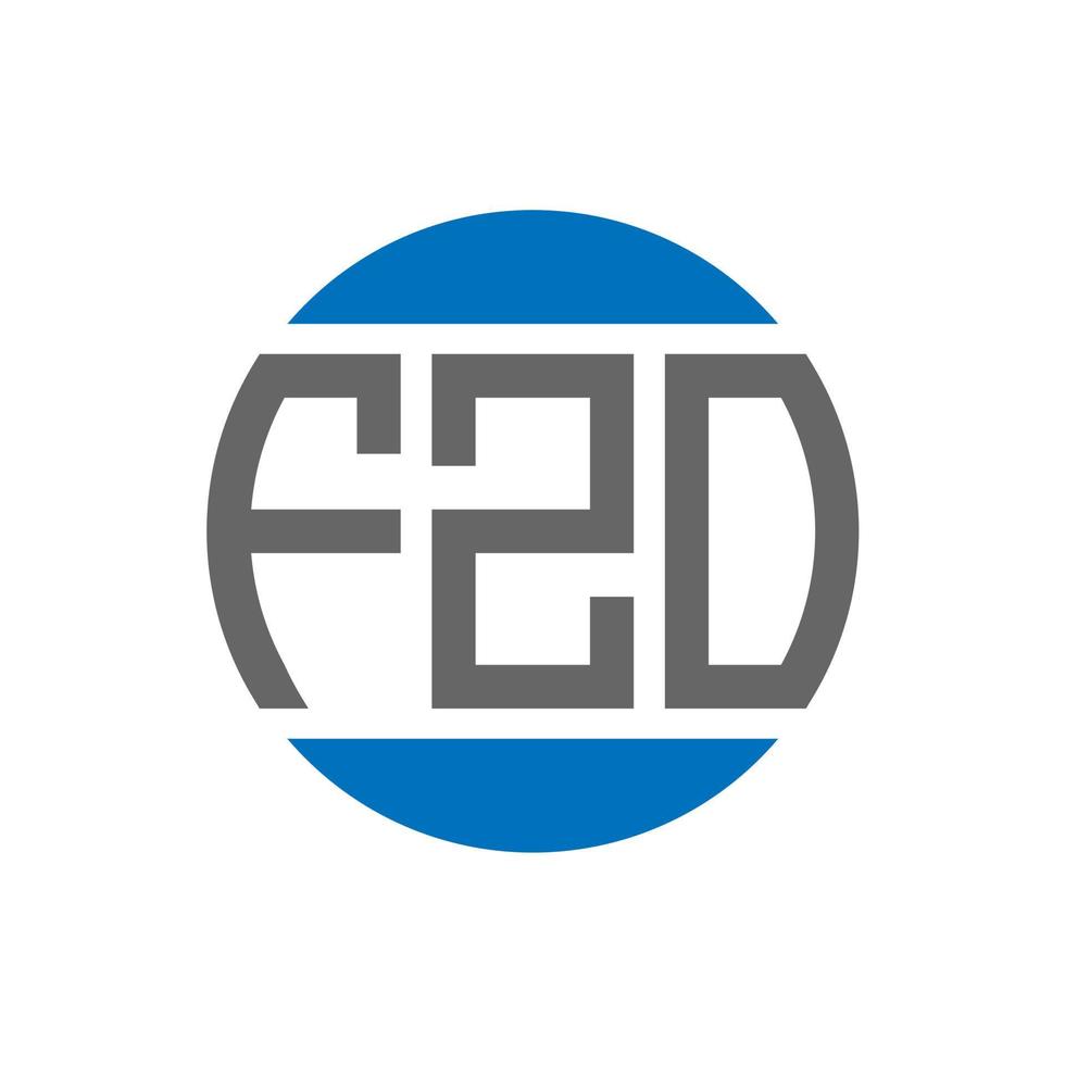 fzo-Buchstaben-Logo-Design auf weißem Hintergrund. fzo kreative Initialen Kreis-Logo-Konzept. fzo Briefdesign. vektor
