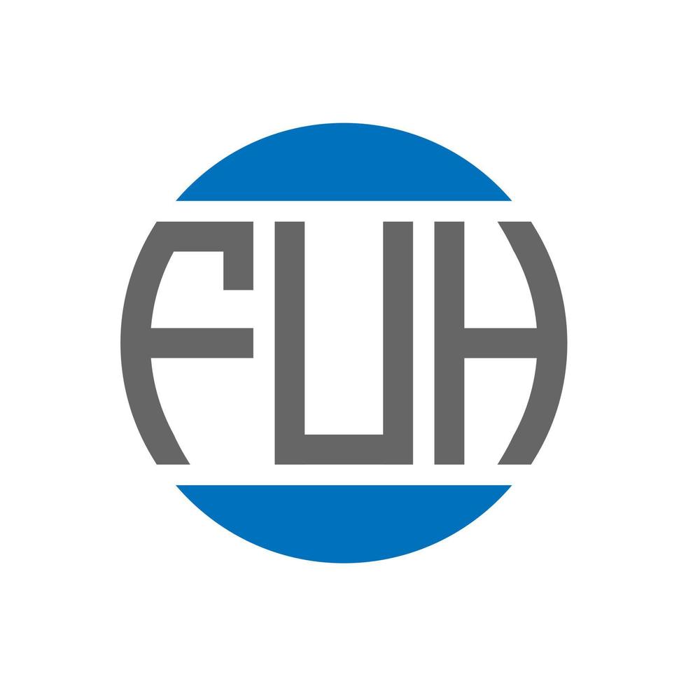 fuh-Buchstaben-Logo-Design auf weißem Hintergrund. fuh kreative initialen kreis logokonzept. fuh Briefgestaltung. vektor