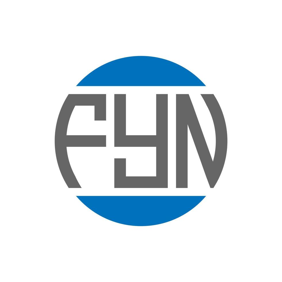 fyn-Brief-Logo-Design auf weißem Hintergrund. fyn kreative initialen kreis logokonzept. fyn Briefgestaltung. vektor