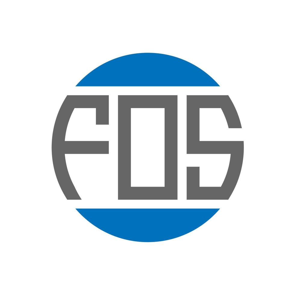 fos brev logotyp design på vit bakgrund. fos kreativ initialer cirkel logotyp begrepp. fos brev design. vektor