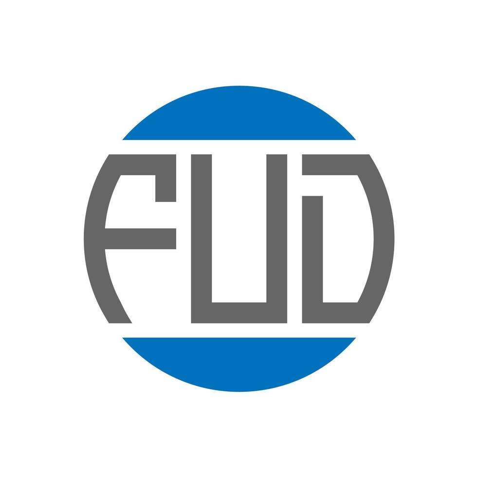 Fud-Brief-Logo-Design auf weißem Hintergrund. fud creative initials circle logo-konzept. fud Briefdesign. vektor