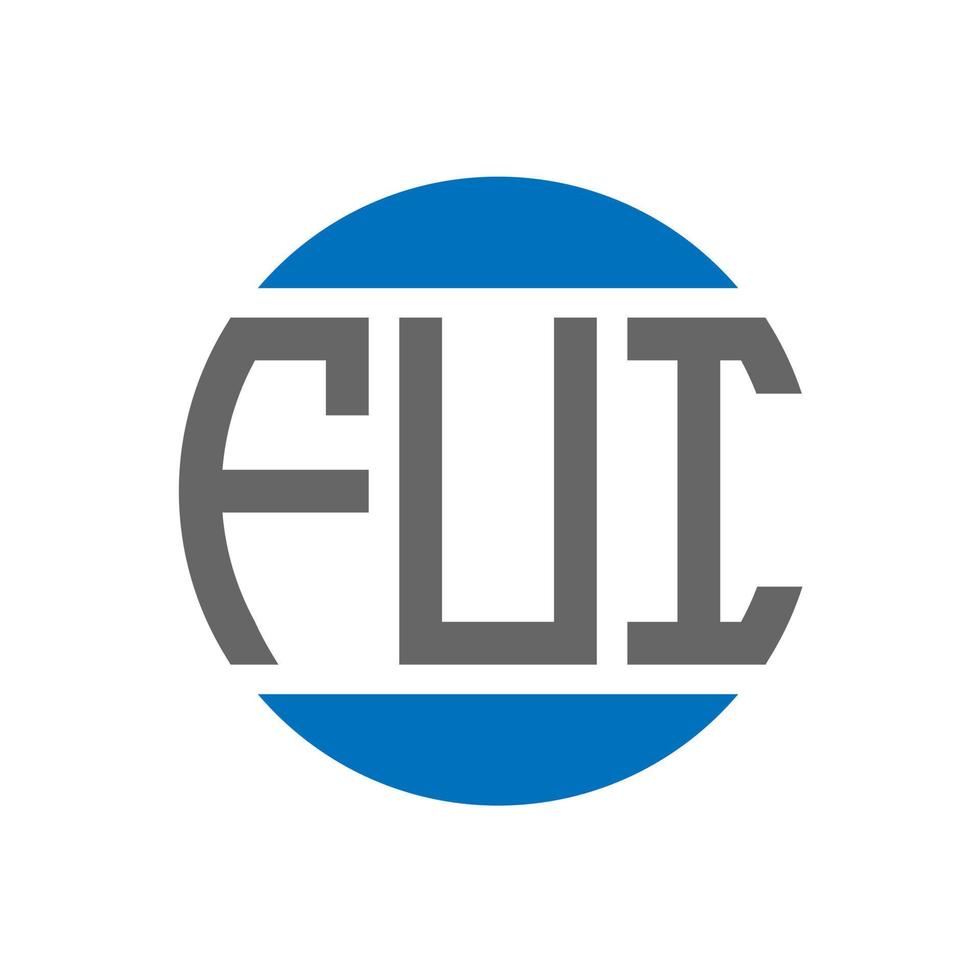 fui-Brief-Logo-Design auf weißem Hintergrund. fui creative initials circle logo-konzept. fui Briefdesign. vektor