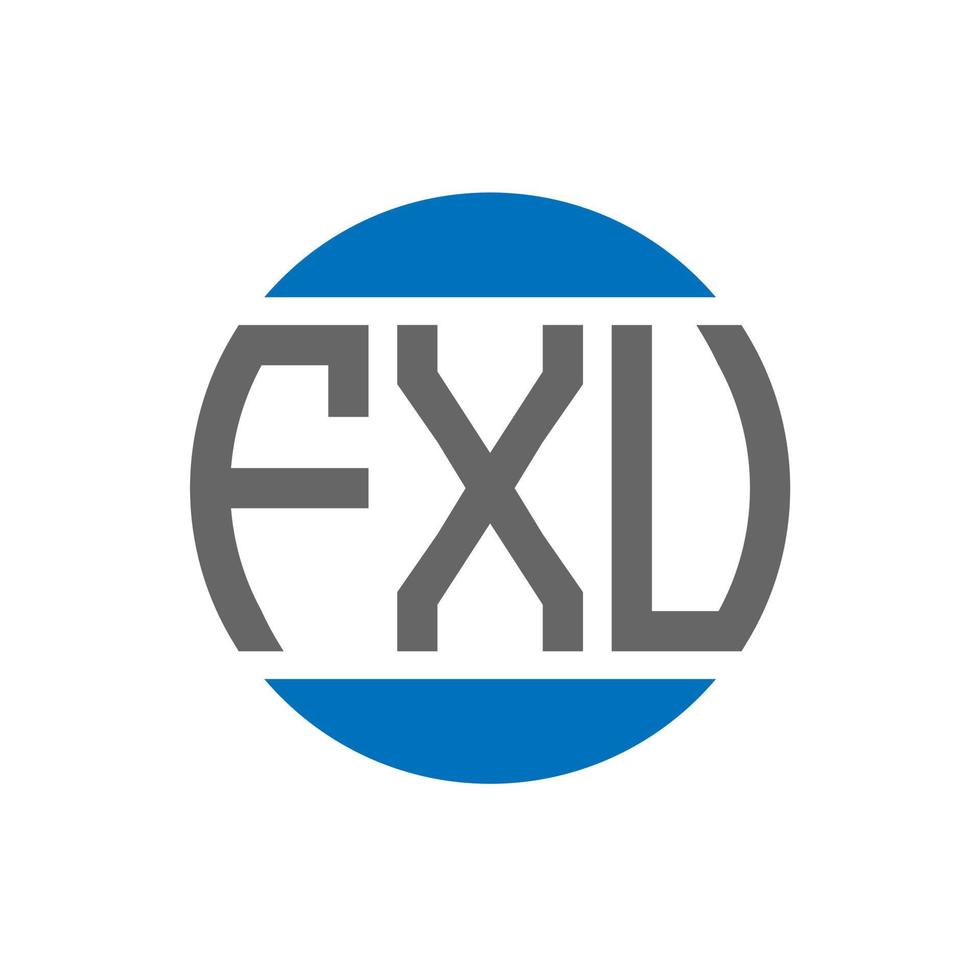 fxu-Brief-Logo-Design auf weißem Hintergrund. fxu kreative Initialen Kreis Logo-Konzept. fxu Briefdesign. vektor