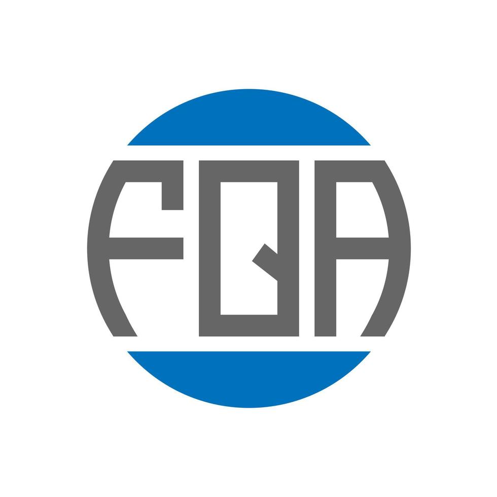 fqa-Brief-Logo-Design auf weißem Hintergrund. fqa kreative Initialen Kreis Logo-Konzept. fqa Briefgestaltung. vektor