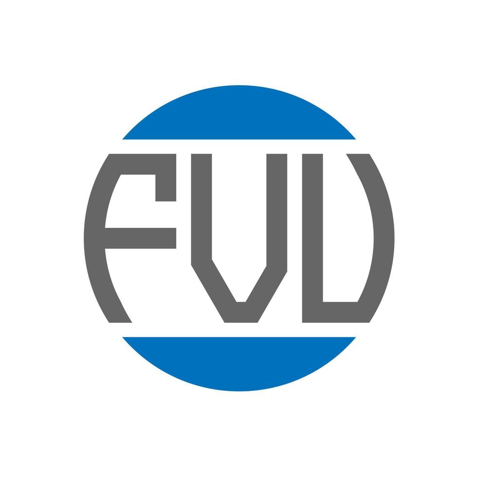 fvu-Brief-Logo-Design auf weißem Hintergrund. fvu kreative Initialen Kreis Logo-Konzept. fvu Briefgestaltung. vektor