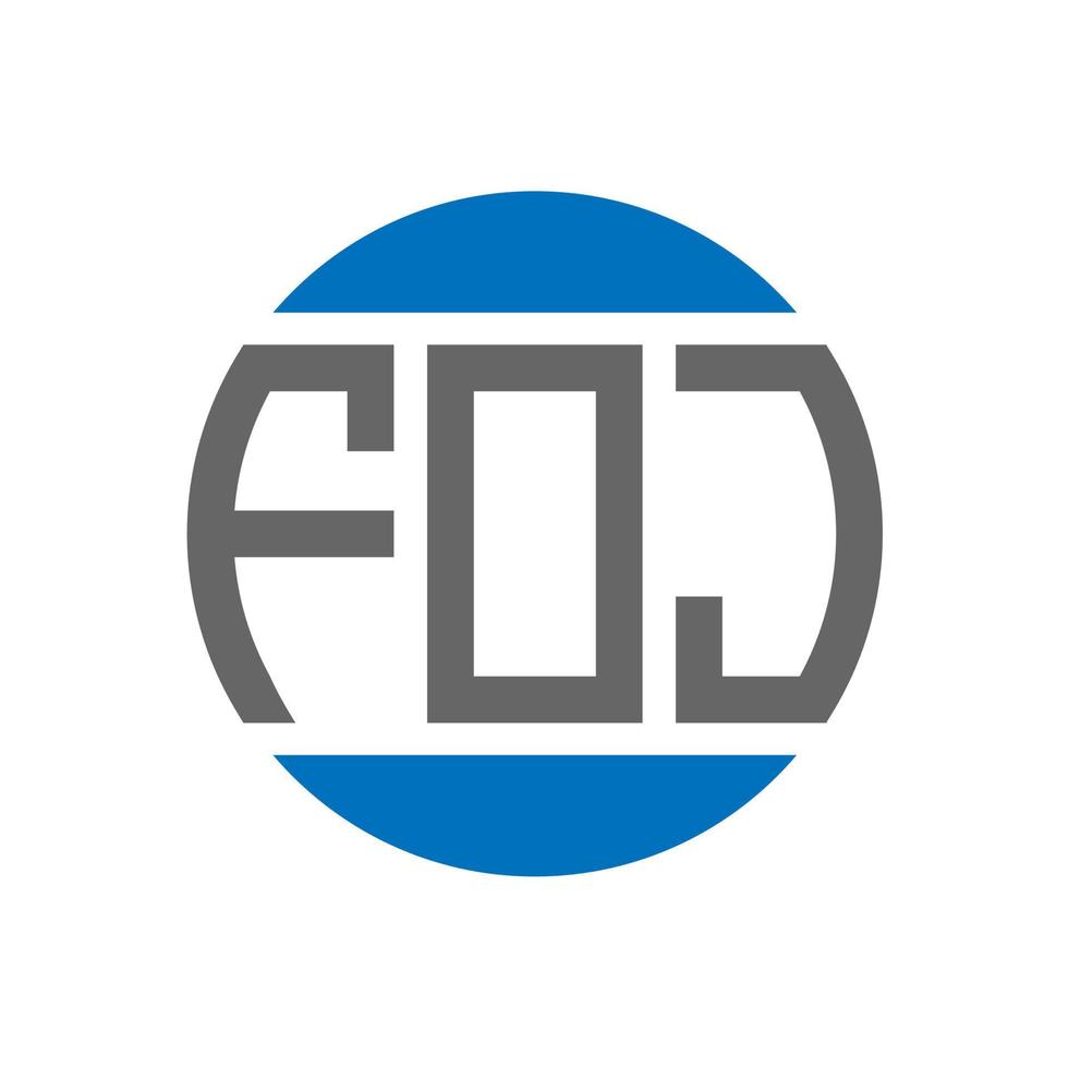 foj-Brief-Logo-Design auf weißem Hintergrund. foj kreative initialen kreis logokonzept. foj Briefgestaltung. vektor