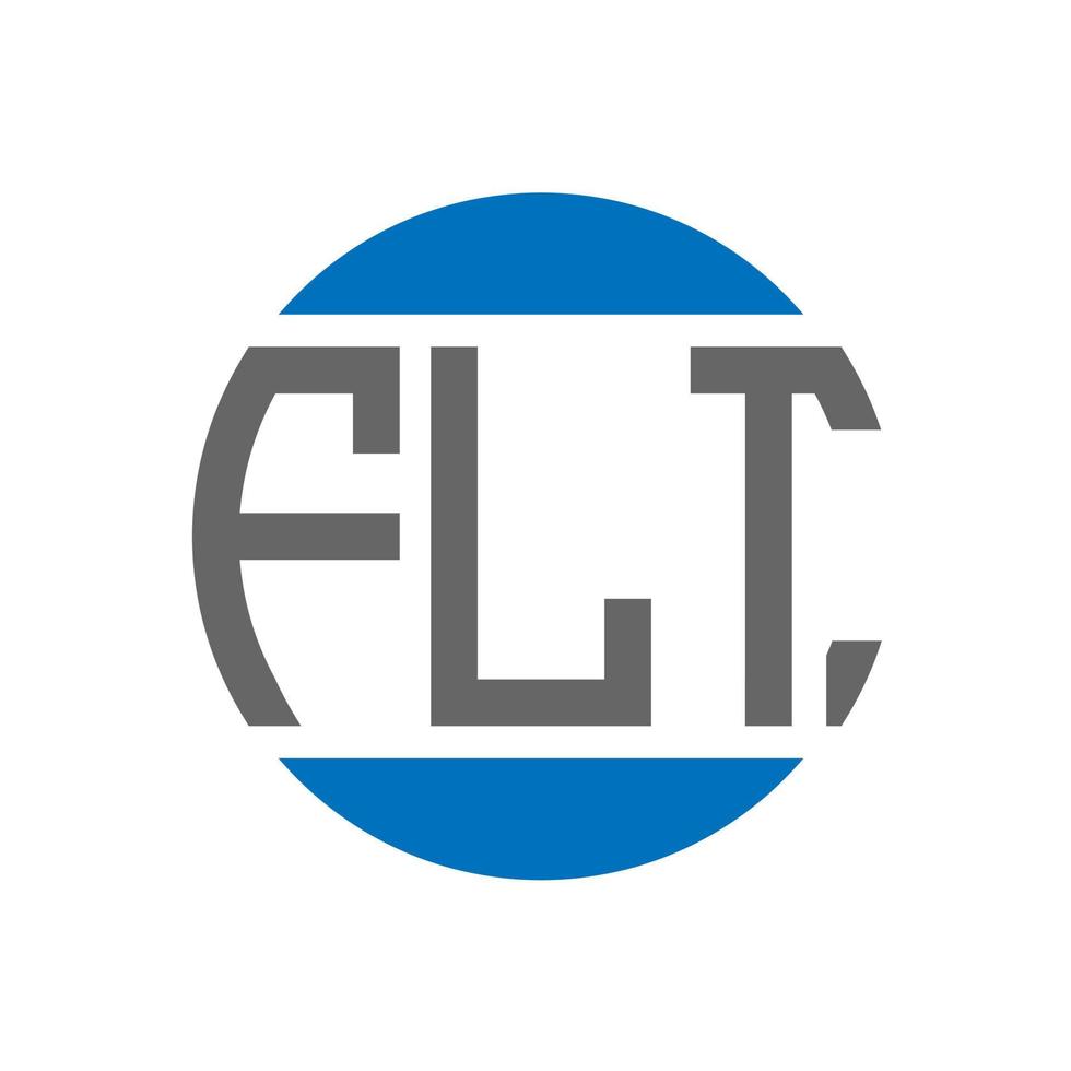 flt-Brief-Logo-Design auf weißem Hintergrund. flt kreative Initialen Kreis Logo-Konzept. flt Briefgestaltung. vektor