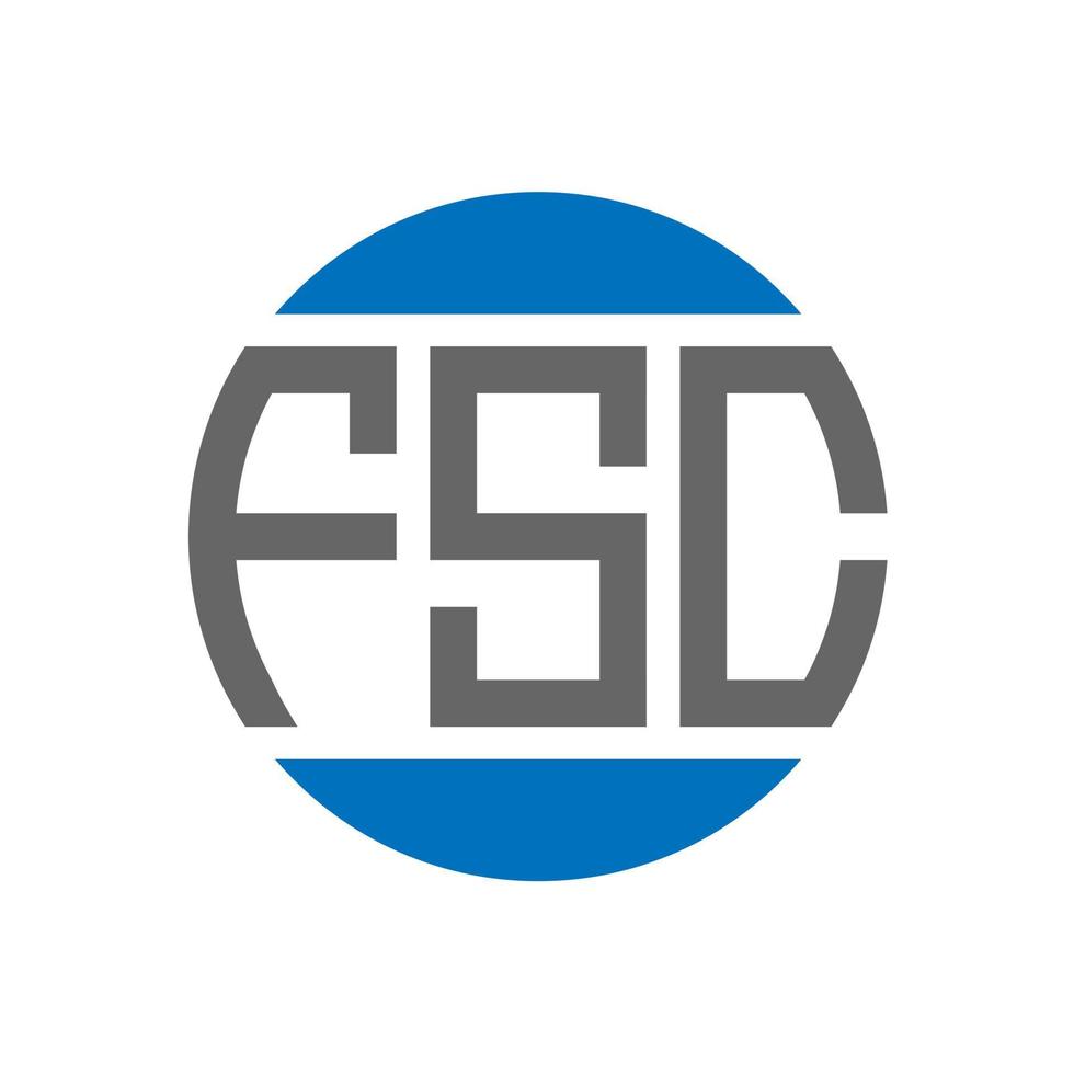 fsc brev logotyp design på vit bakgrund. fsc kreativ initialer cirkel logotyp begrepp. fsc brev design. vektor