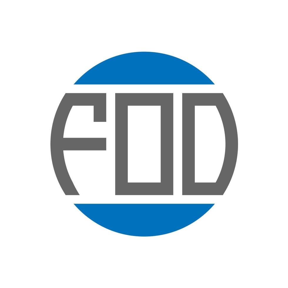 foo brev logotyp design på vit bakgrund. foo kreativ initialer cirkel logotyp begrepp. foo brev design. vektor