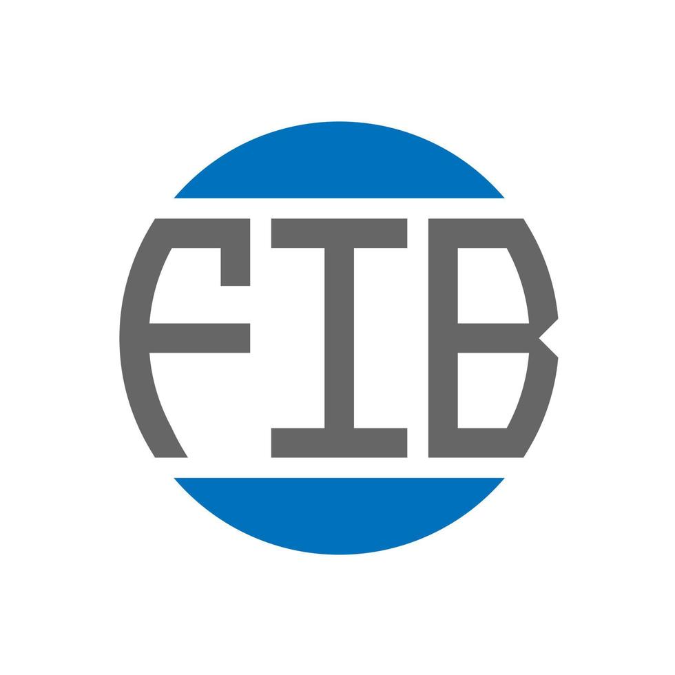 Fib-Brief-Logo-Design auf weißem Hintergrund. fib kreative initialen kreis logokonzept. Fib-Buchstaben-Design. vektor