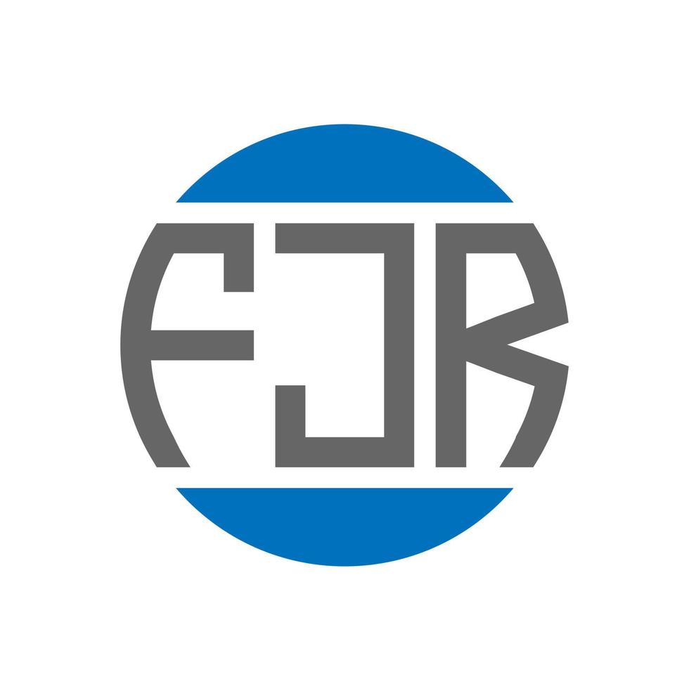 fjr-Brief-Logo-Design auf weißem Hintergrund. fjr creative initials circle logo-konzept. fjr Briefgestaltung. vektor