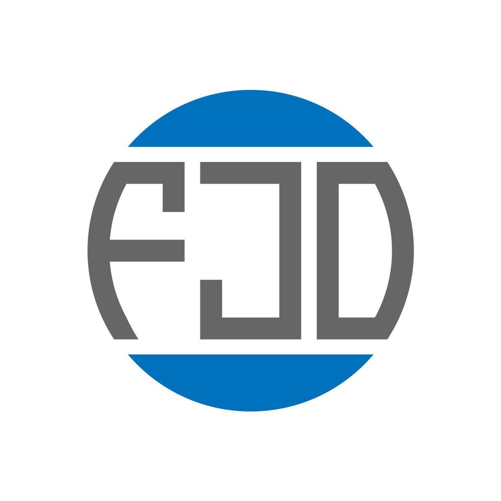 fjo brev logotyp design på vit bakgrund. fjo kreativ initialer cirkel logotyp begrepp. fjo brev design. vektor