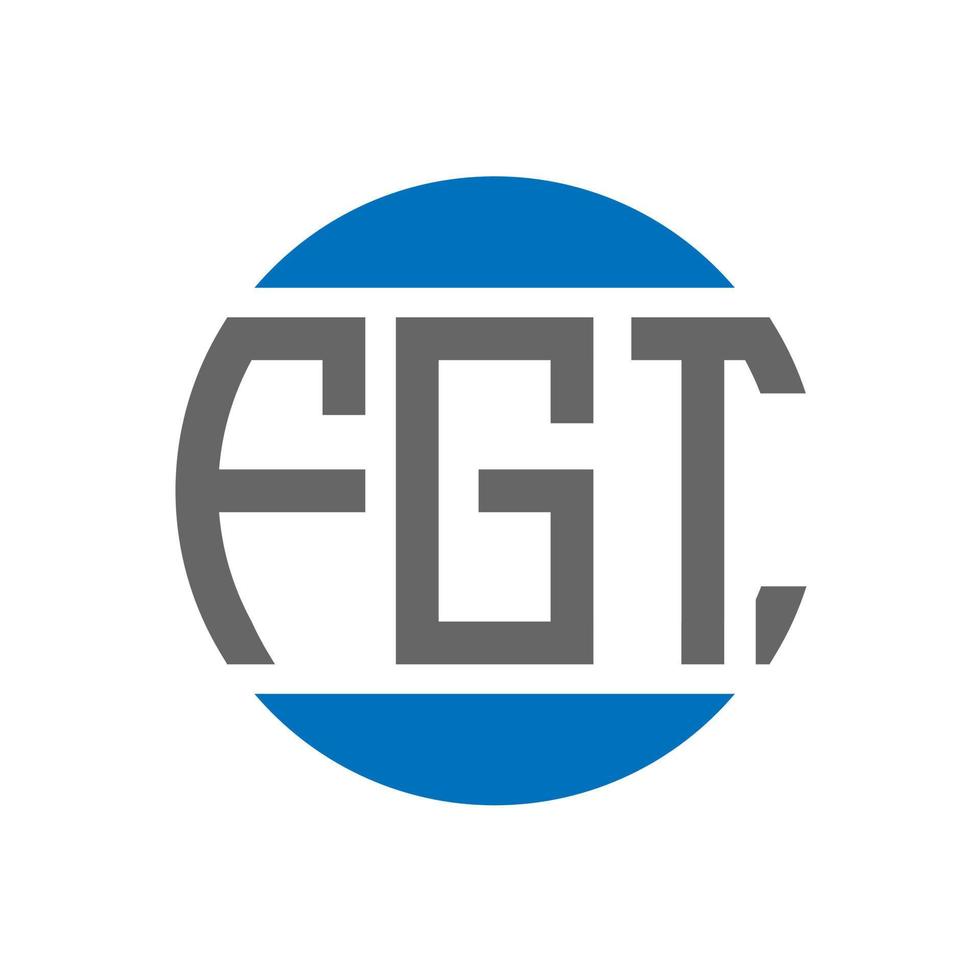 fgt brev logotyp design på vit bakgrund. fgt kreativ initialer cirkel logotyp begrepp. vektor