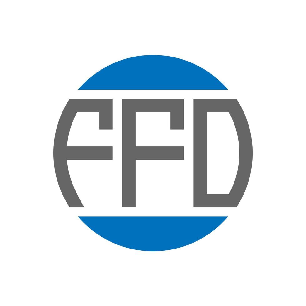 ffo-Brief-Logo-Design auf weißem Hintergrund. ffo kreative Initialen Kreis Logo-Konzept. ffo Briefgestaltung. vektor