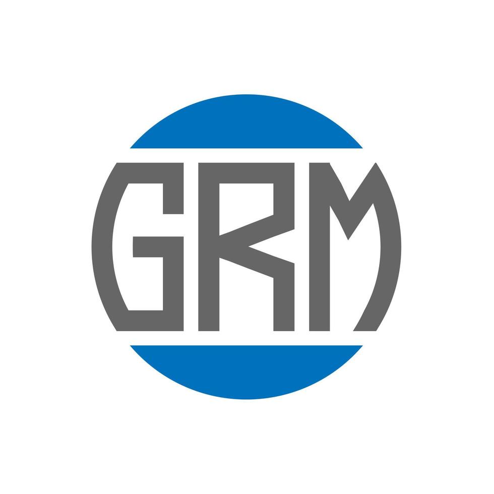 gm-Brief-Logo-Design auf weißem Hintergrund. grm kreative initialen kreis logokonzept. grm Briefgestaltung. vektor