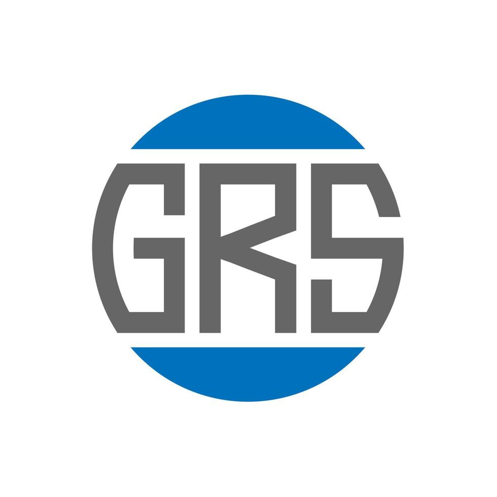 gs-Brief-Logo-Design auf weißem Hintergrund. grs kreative initialen kreis logo-konzept. grs Briefgestaltung. vektor