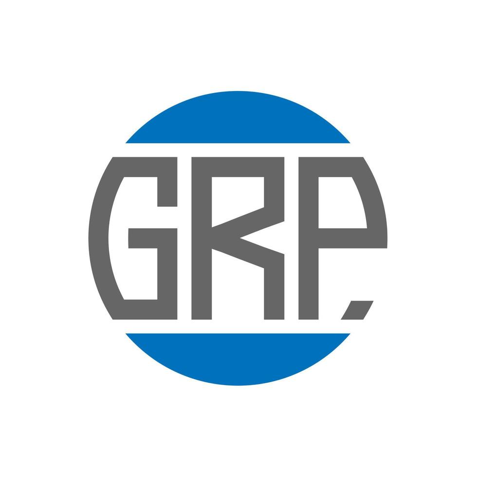 grp brev logotyp design på vit bakgrund. grp kreativ initialer cirkel logotyp begrepp. grp brev design. vektor