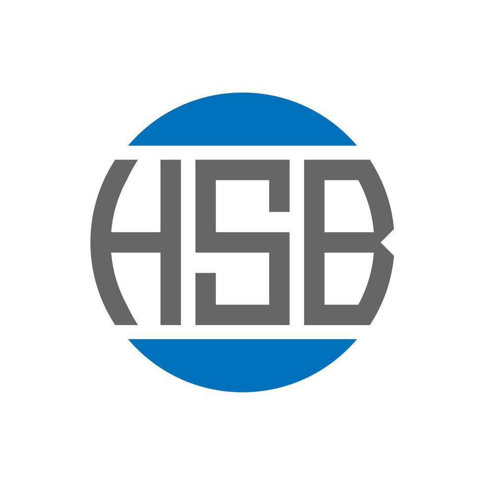 hsb brev logotyp design på vit bakgrund. hsb kreativ initialer cirkel logotyp begrepp. hsb brev design. vektor