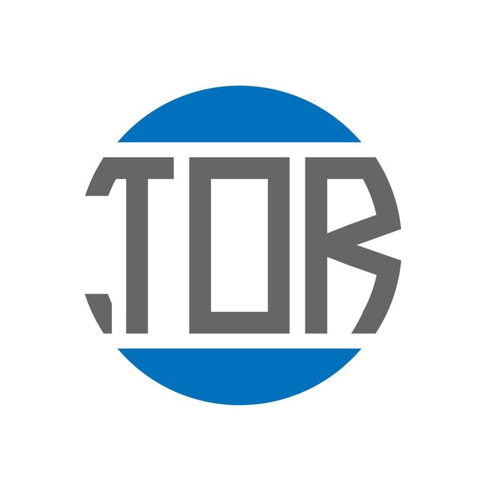 tor brev logotyp design på vit bakgrund. tor kreativ initialer cirkel logotyp begrepp. vektor