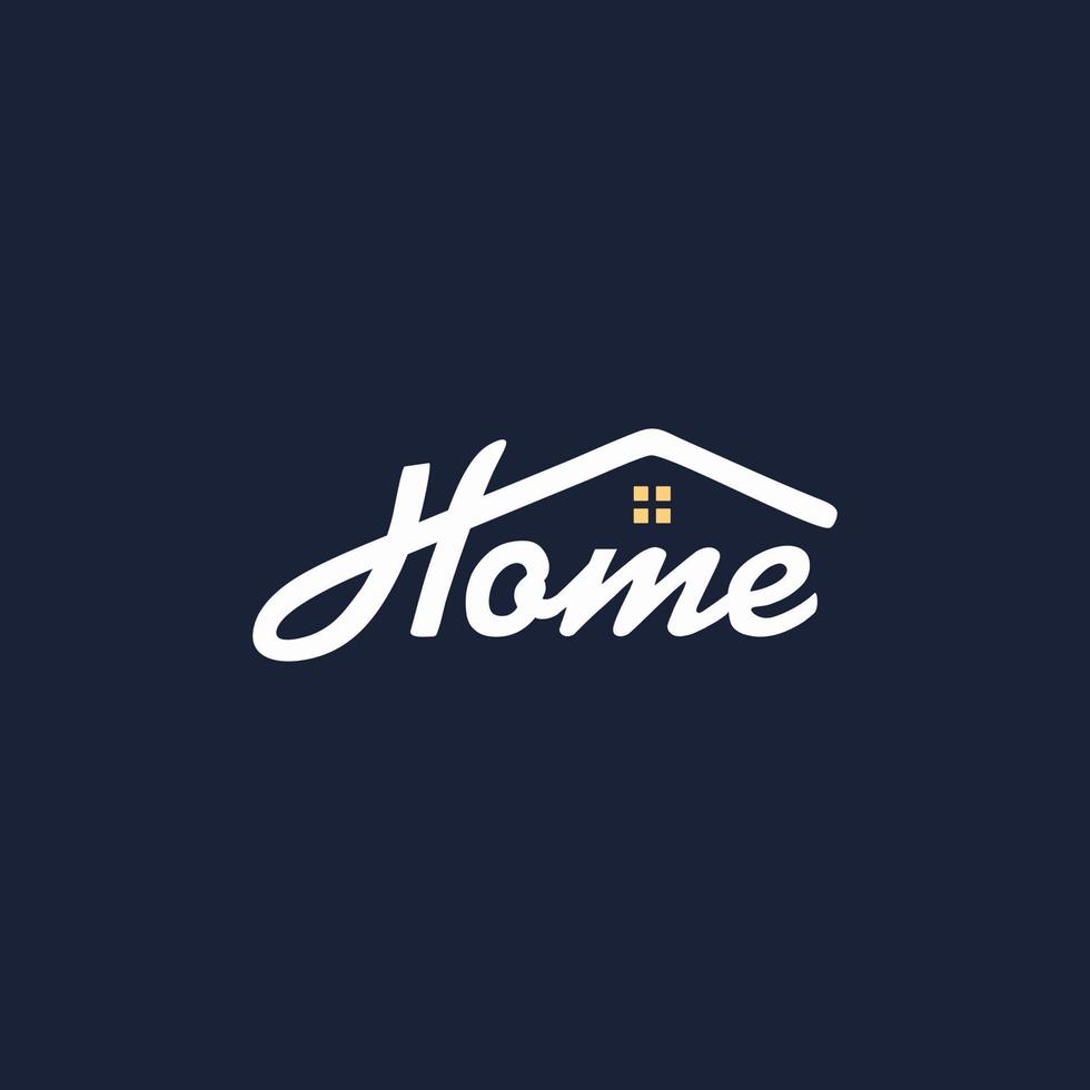 Home-Typografie-Logo-Design-Vektor vektor