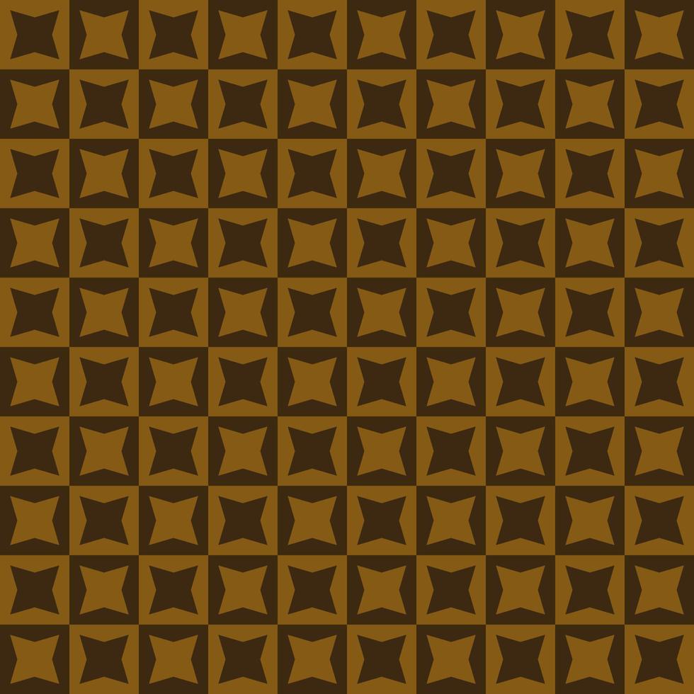 Nahtloser Mustervektor des geometrischen quadratischen Dreiecksmusters mit Farbe Braun und Goldfarbe. hintergrunddesign im minimalen konzept für stoffmuster, dekoration oder tapetenluxus. vektor