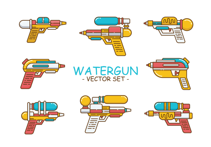 Watergun Ikoner Vector