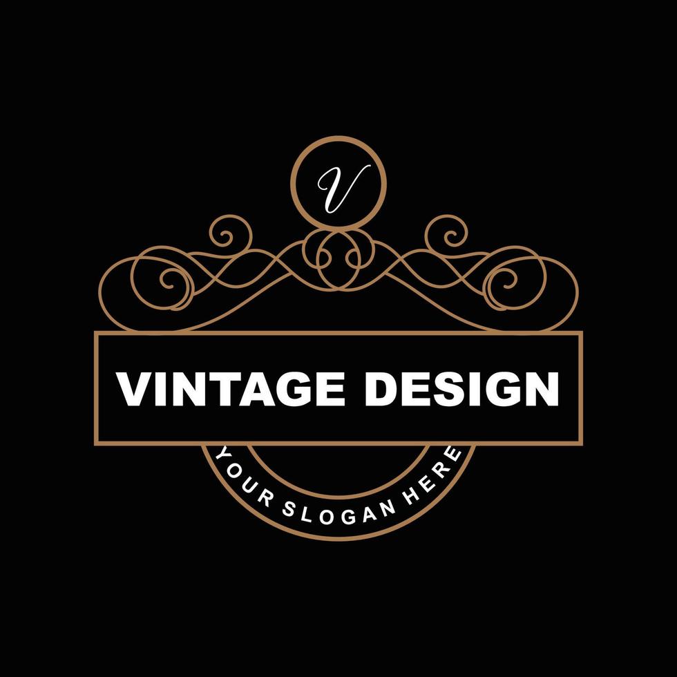 Retro-Vintage-Design, luxuriöses minimalistisches Vektor-Ornament-Logo, mit Mandala- und Batik-Stil, Produktmarkenillustration, Einladung, Banner, Mode vektor