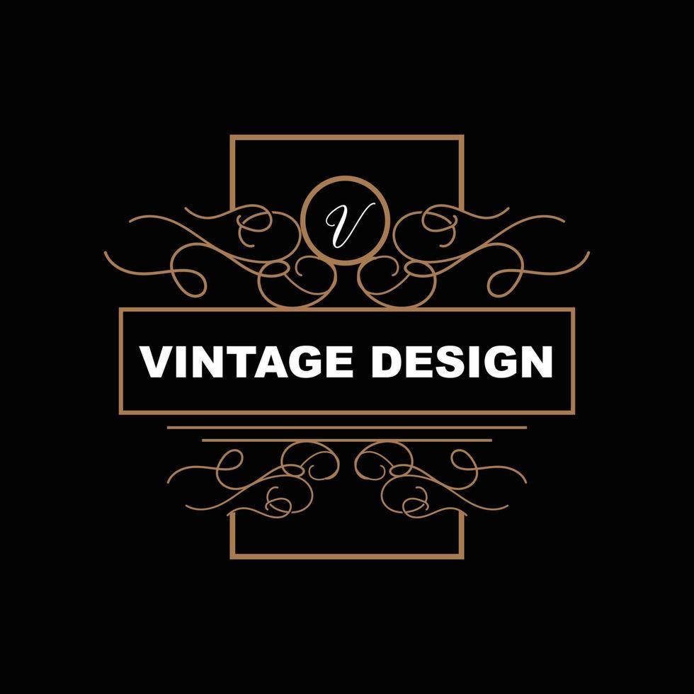 Retro-Vintage-Design, luxuriöses minimalistisches Vektor-Ornament-Logo, mit Mandala- und Batik-Stil, Produktmarkenillustration, Einladung, Banner, Mode vektor